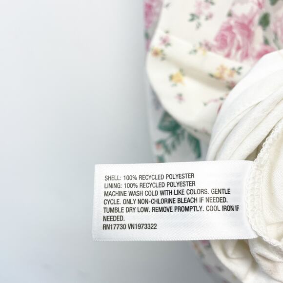 Wild Fable Women's Asymmetrical Mini Slip Dress Pink Floral Size XS - Picture 5 of 6